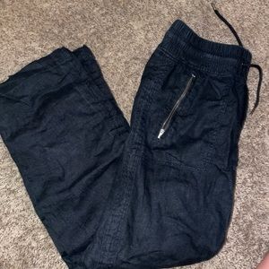 Athleta Cabo Linen Wide Leg Pants